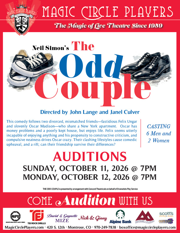 The Odd Couple Audition Poster